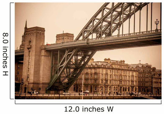 Vintage look at Tyne Bridge in Newcastle Wall Mural