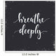 Breathe Deeply. T-shirt hand lettered calligraphic design.  Wall Mural
