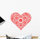 Red Mandala Heart Wall Decal