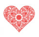 Red Mandala Heart Wall Decal