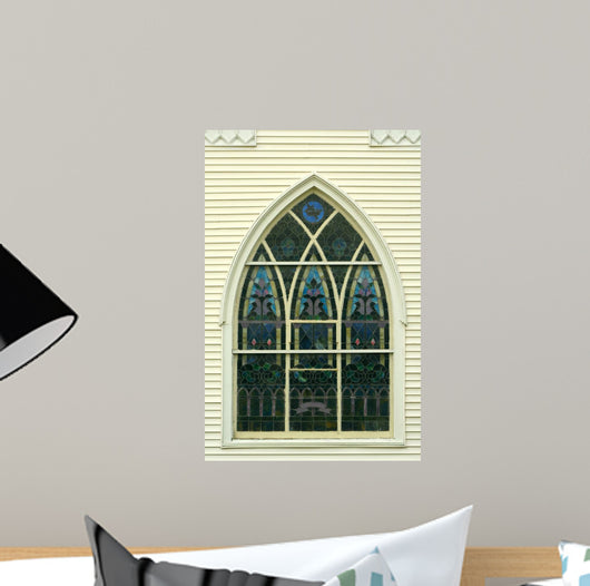 Old Stained Glass Church Window Wall Mural