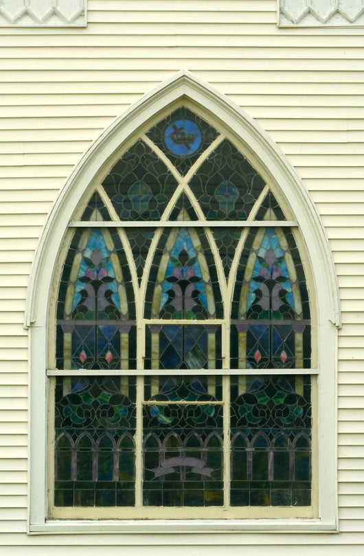 Old Stained Glass Church Window Wall Mural