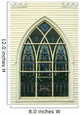 Old Stained Glass Church Window Wall Mural