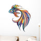 Rainbow Colored Tropical Fish Wall Decal