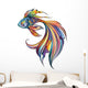 Rainbow Colored Tropical Fish Wall Decal