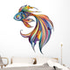 Rainbow Colored Tropical Fish Wall Decal