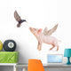 Flying Pig and Bird Wall Decal Sticker Set