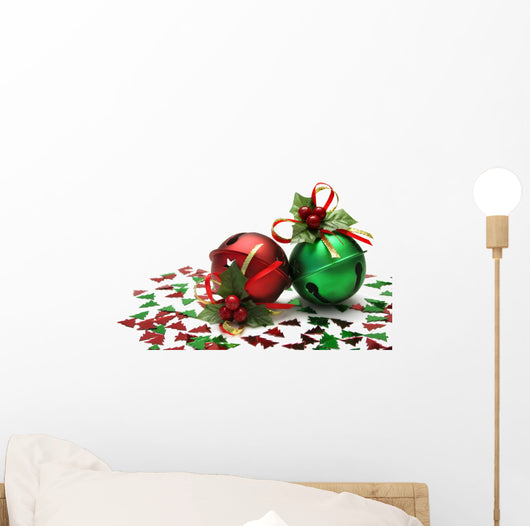 Jingles Bells With Glitter Wall Decal