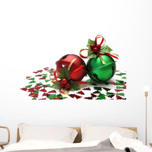 Jingles Bells With Glitter Wall Decal