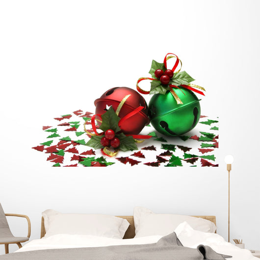 Jingles Bells With Glitter Wall Decal