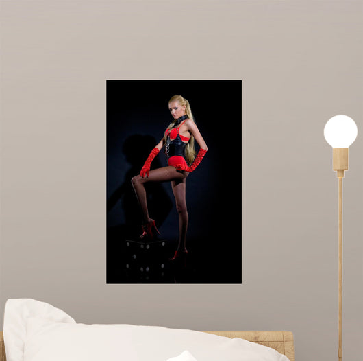 Young Woman Erotic Clothing Wall Decal