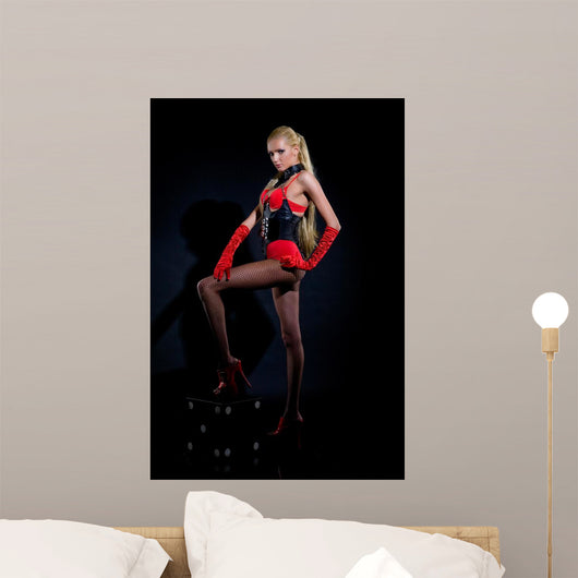 Young Woman Erotic Clothing Wall Decal
