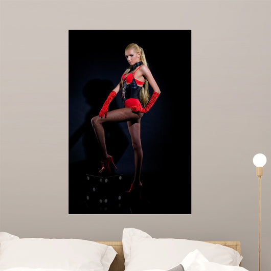 Young Woman Erotic Clothing Wall Decal