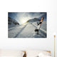 Snowboard in Mountains Wall Mural