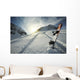 Snowboard in Mountains Wall Mural