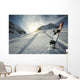 Snowboard in Mountains Wall Mural
