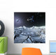 Satellite Sputnik Orbiting Earth Wall Decal