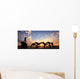 Dolphin Statue Front Sunset Wall Decal