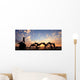Dolphin Statue Front Sunset Wall Decal