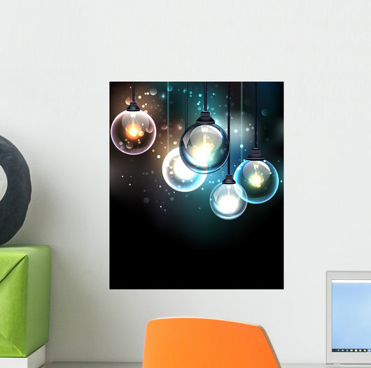 Round Bulb Wall Decal