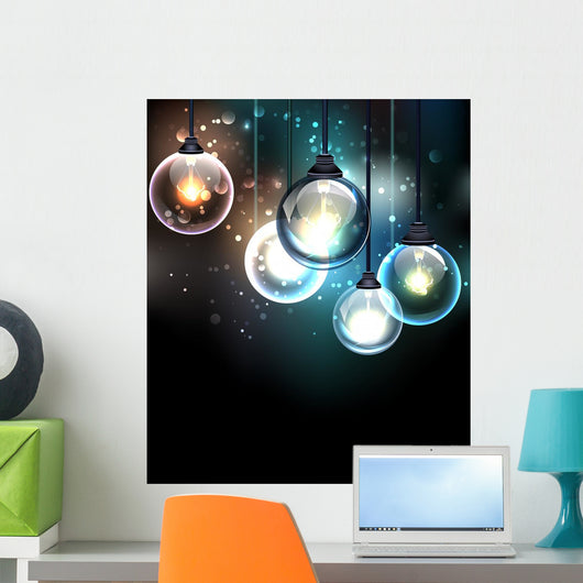 Round Bulb Wall Decal