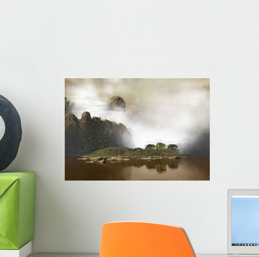 Rugged Mountain Landscape Wall Decal