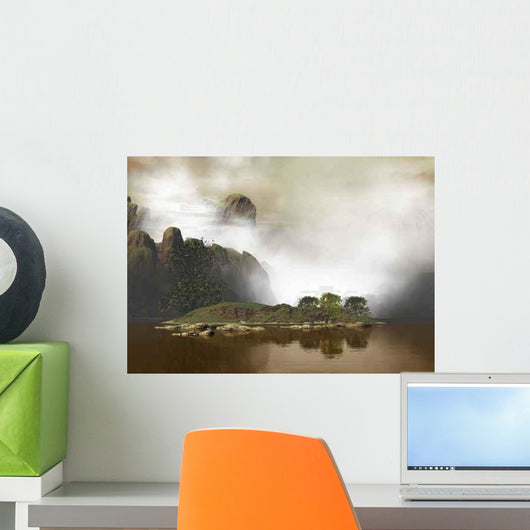 Rugged Mountain Landscape Wall Decal