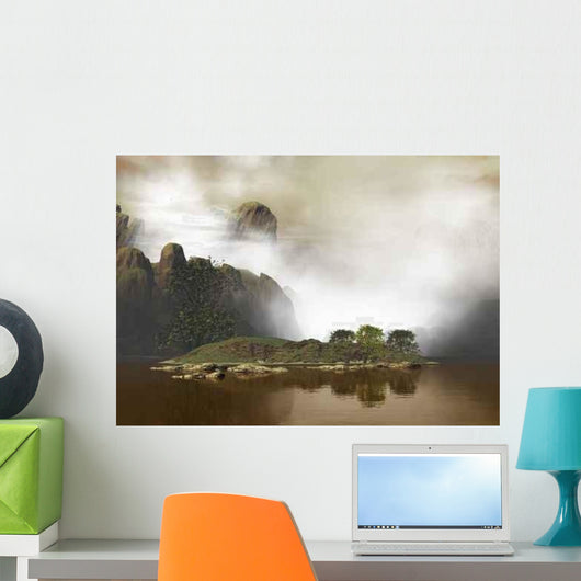Rugged Mountain Landscape Wall Decal