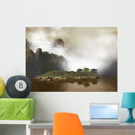 Rugged Mountain Landscape Wall Decal