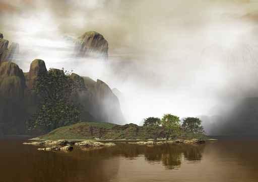 Rugged Mountain Landscape Wall Decal