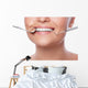 Smiling woman and dental tools Wall Decal