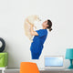 smiling veterinar hold dog Wall Decal