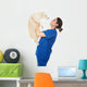 smiling veterinar hold dog Wall Decal