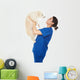 smiling veterinar hold dog Wall Decal