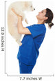 smiling veterinar hold dog Wall Decal