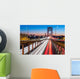 Rush hour traffic with light trails on George Washington Bridge, in New York City Wall Mural