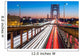 Rush hour traffic with light trails on George Washington Bridge, in New York City Wall Mural