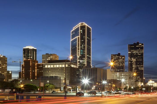 Fort Worth Downtown Night Wall Decal