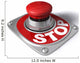 Stop Button Over White Wall Decal