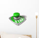 Start Button Over White Wall Decal