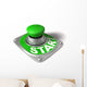 Start Button Over White Wall Decal