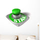 Start Button Over White Wall Decal