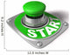 Start Button Over White Wall Decal