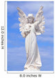 White angel grave yard statue with blue sky Wall Mural