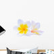 White Frangipani Plumeria Flower Wall Decal