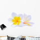 White Frangipani Plumeria Flower Wall Decal
