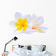 White Frangipani Plumeria Flower Wall Decal