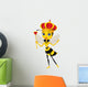 Cartoon queen bee character Wall Decal