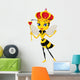 Cartoon queen bee character Wall Decal