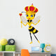 Cartoon queen bee character Wall Decal